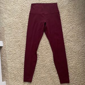 Lululemon maroon hi-rise align leggings